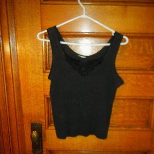 Gorgeous Tank TOP with Design on Front Neckline - Medium